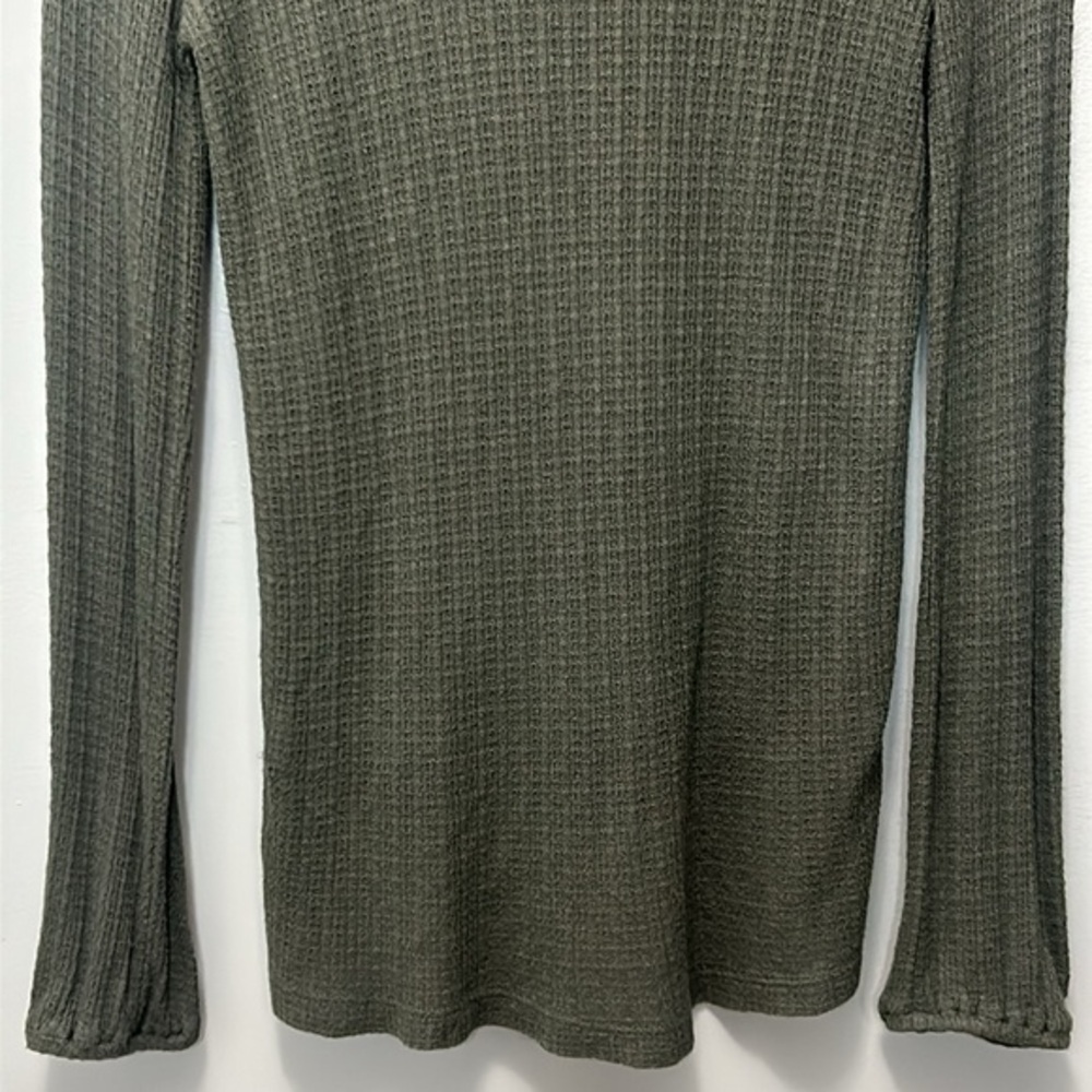 Lucky Brand Drop Needle Top- Dark Aloe-Linen Blend- Women's Small - Picture 14 of 16